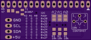 I2C LCD adapter - bottom view