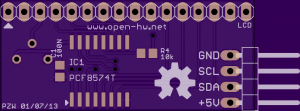 I2C LCD adapter - top view